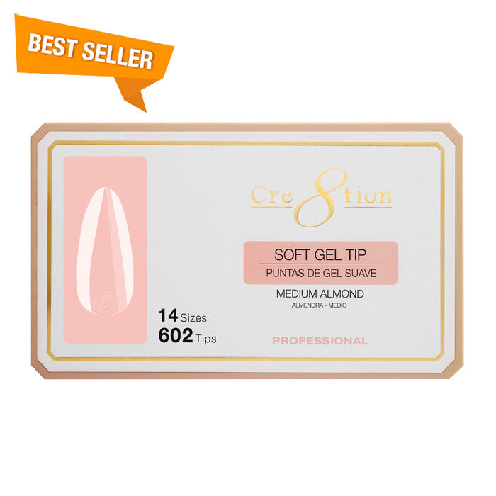 Cre8tion - Gel Tips: Round, Coffin, Stiletto, Almond, Square (602pcs)