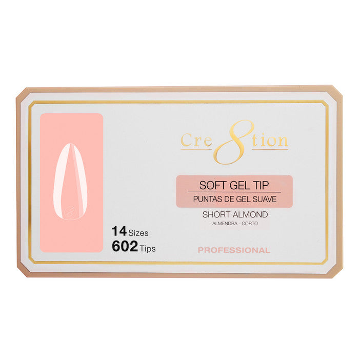 Cre8tion - Gel Tips: Round, Coffin, Stiletto, Almond, Square (602pcs)