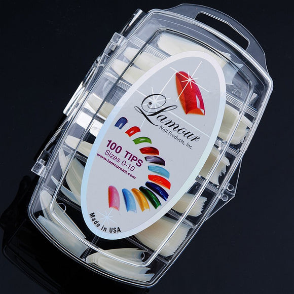 Lamour Coffin Nail Tips - Natural Color - Box 100 Tips