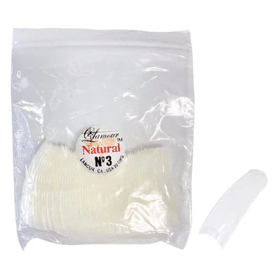 LAMOUR Natural Tips - Size #3 (50pcs/bag)