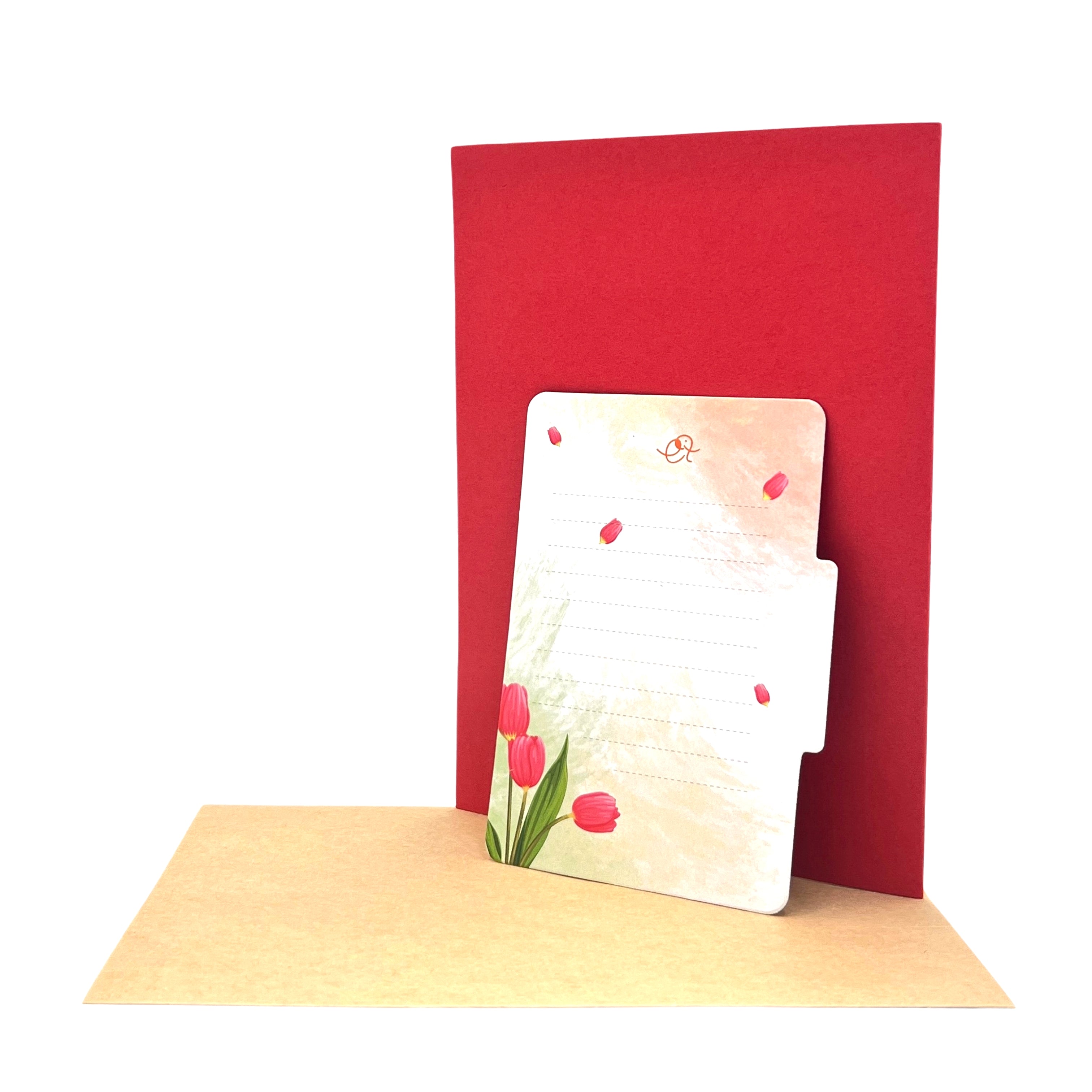 Pop Up Greeting Card Basket of Tulips Card, Love Card, Valentine Gift, Mothers Day Card, Family Card, Wedding Card, Anniversary, Celebration
