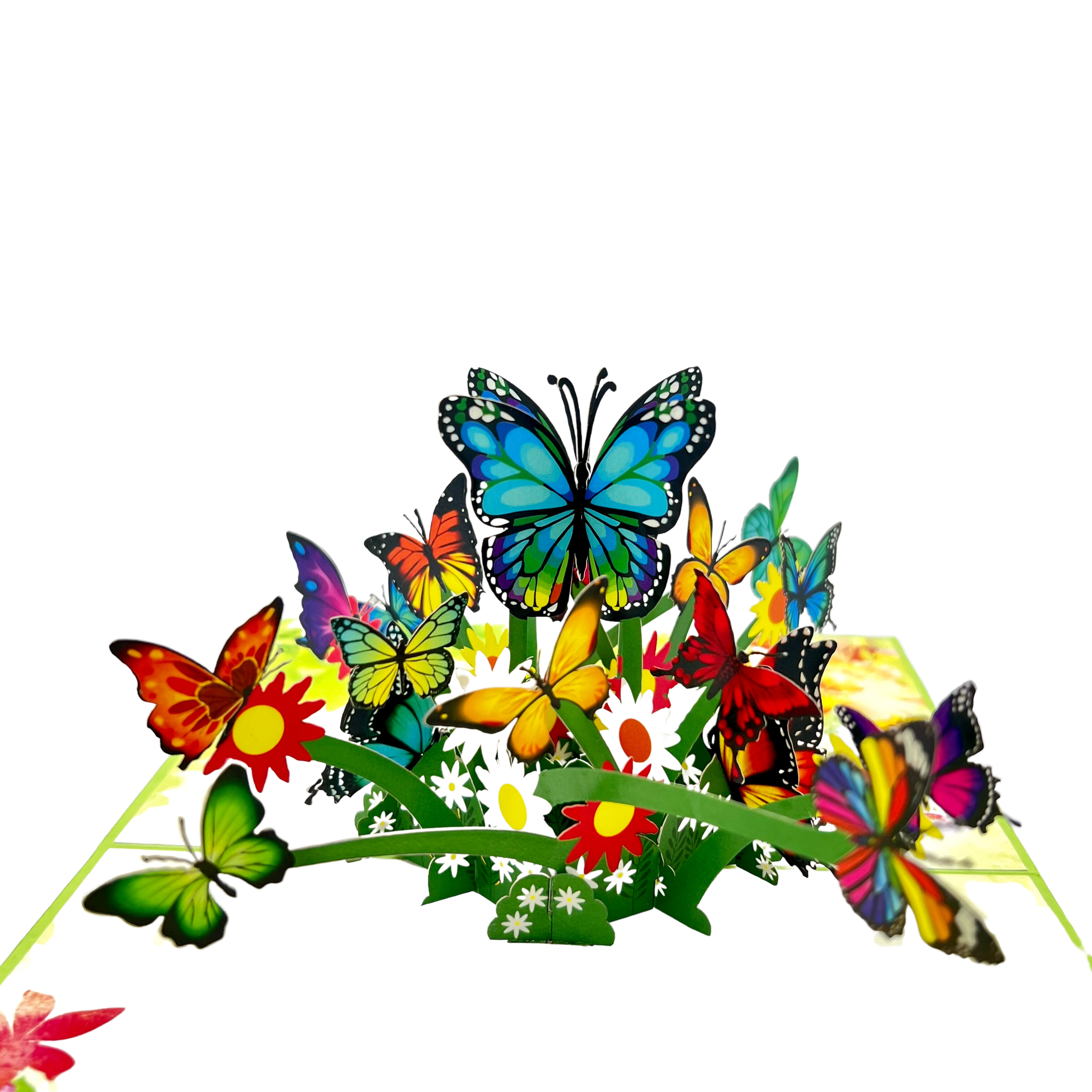 Pop Up Greeting Card Flower Garden Butterfly Card Pop-Up Card Blossoming Card Colorful Card Spring Card Flowers Card Nature Lover Gift