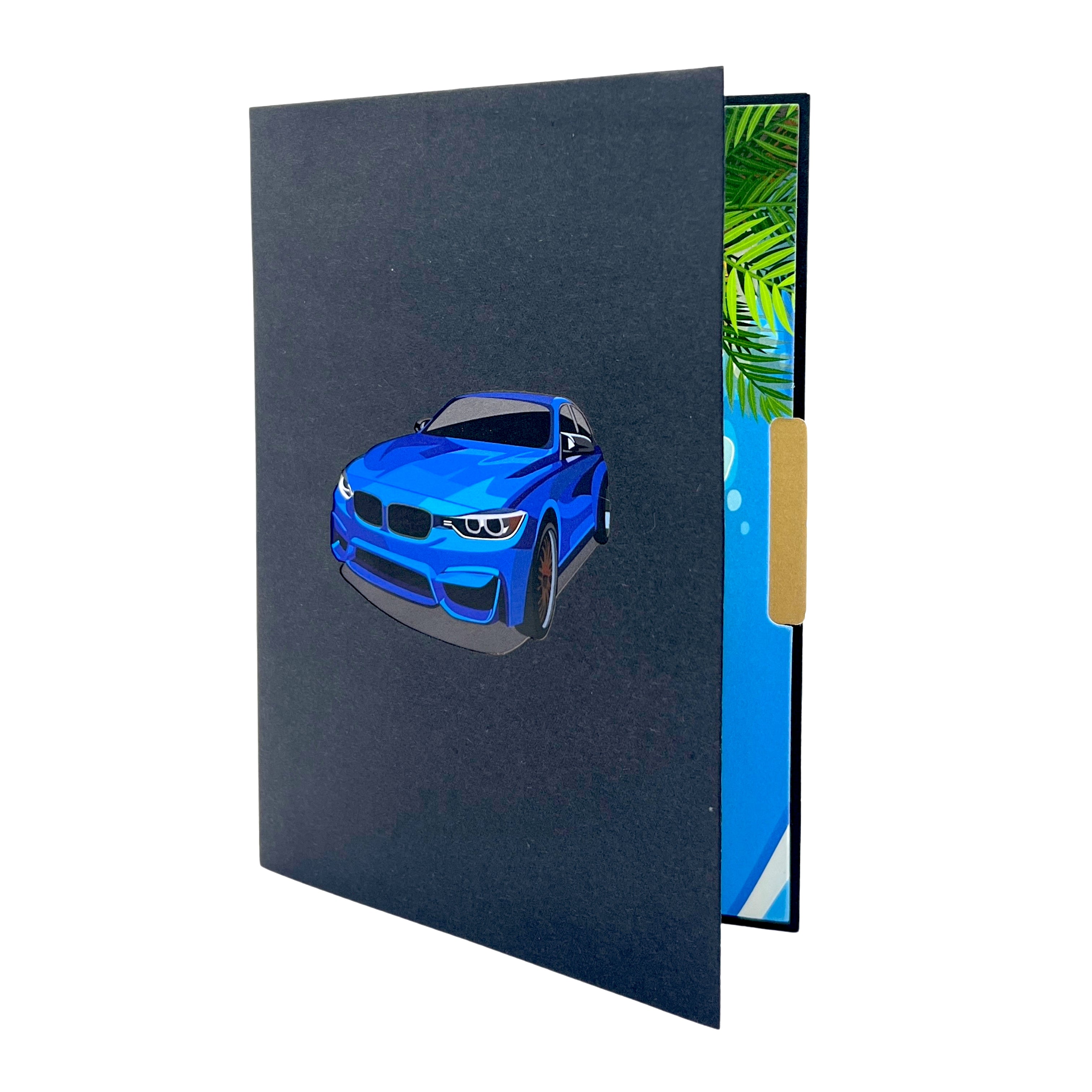 Pop Up Greeting Card Luxury Wealthy Thank You Card First Car Congratulation Birthday Gift Thank you Gift for Dad Husband Friend New Car Fun