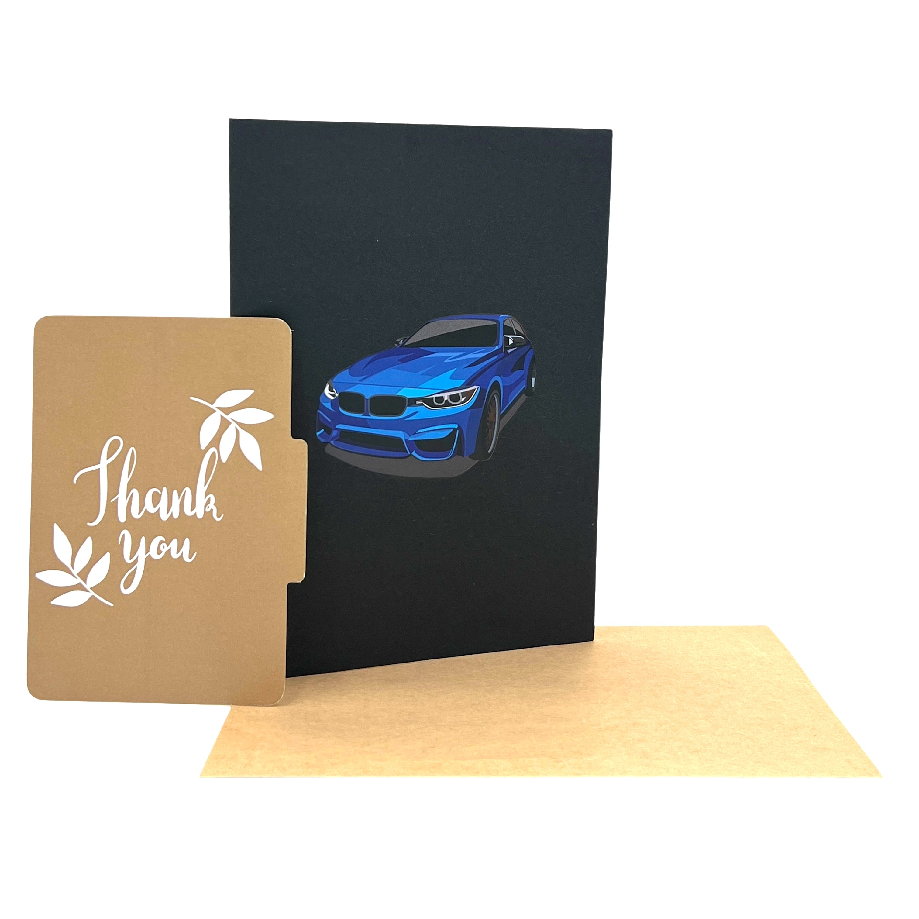 Pop Up Greeting Card Luxury Wealthy Thank You Card First Car Congratulation Birthday Gift Thank you Gift for Dad Husband Friend New Car Fun