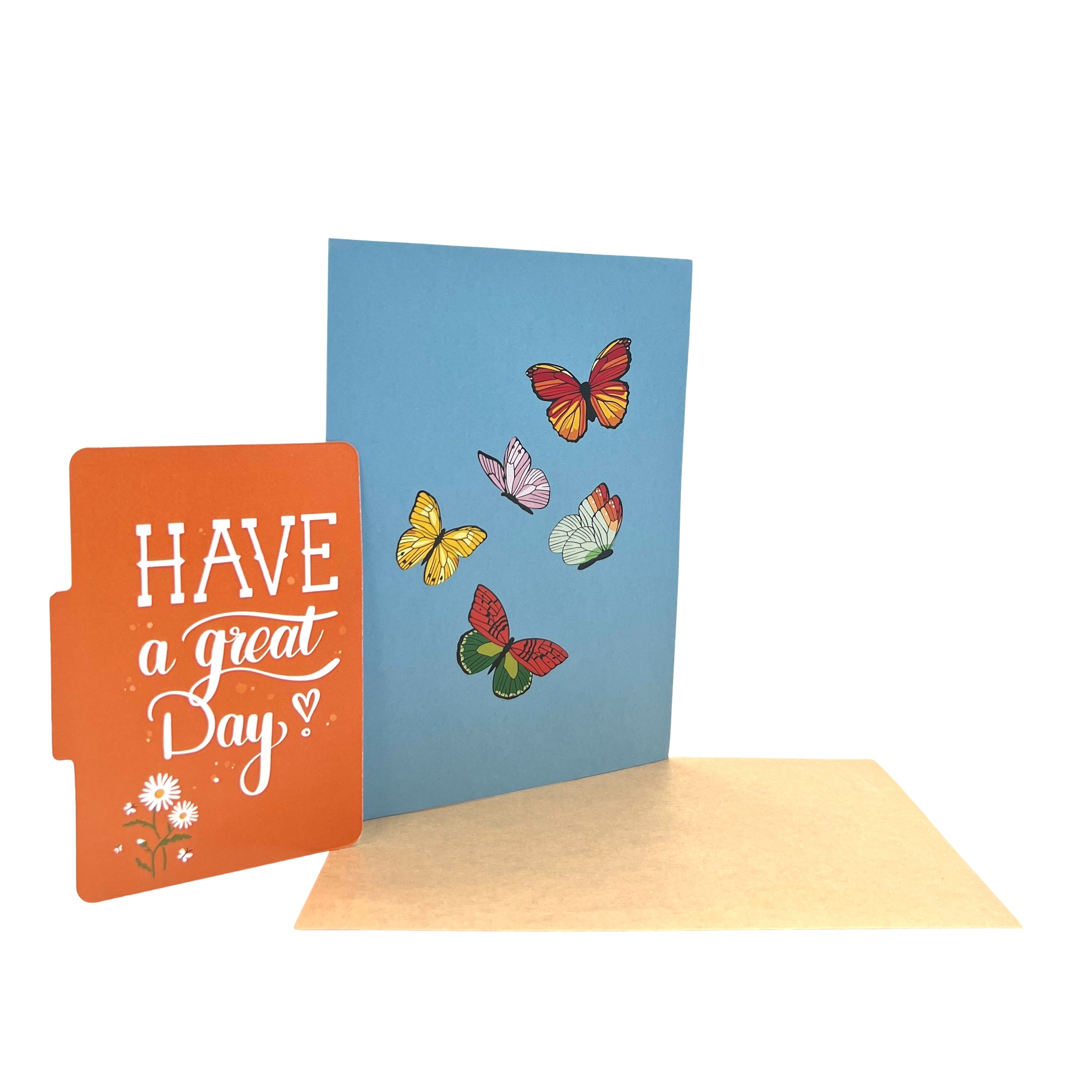 Pop Up Greeting Card Butterfly Garden Daisy Field Card, Spring Card, Nature Card, Flower Card, Animal Card, Birthday Card, Thank you Card