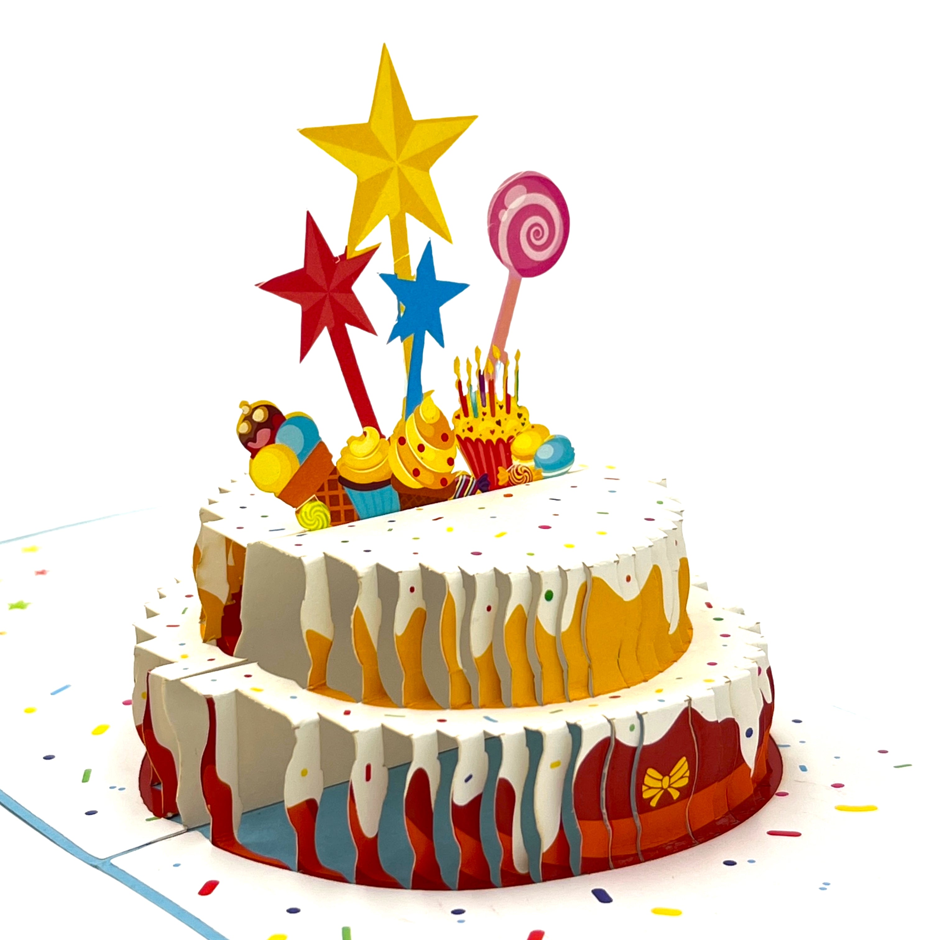 Colorful Birthday Cake 3D
