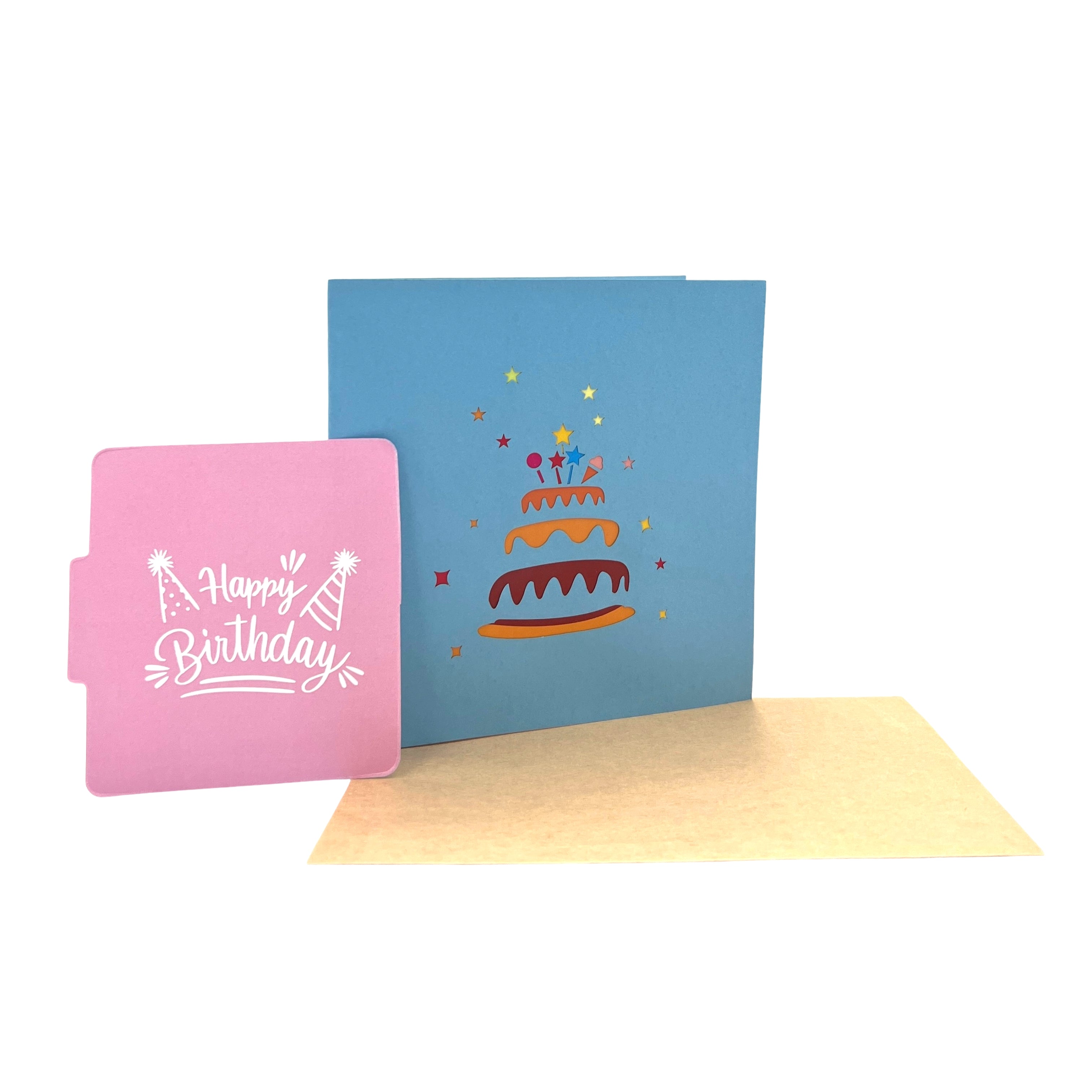 Pop Up Greeting Birthday Card Colorful Magic Birthday Cake Birthday Gift for Mom Dad Family Thank You Card Birthday Cake Idea Decor Card