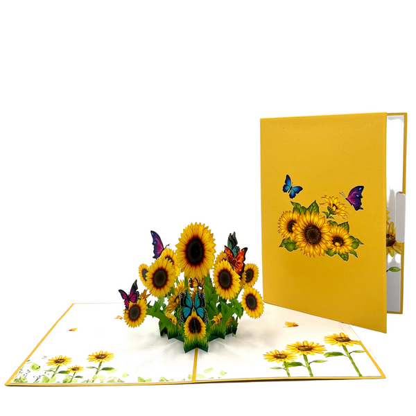 3D Sun Flower Pop Up Greeting Card - SmilyPops  Handmade Creative 3D Pop-Up  Greeting Cards Online