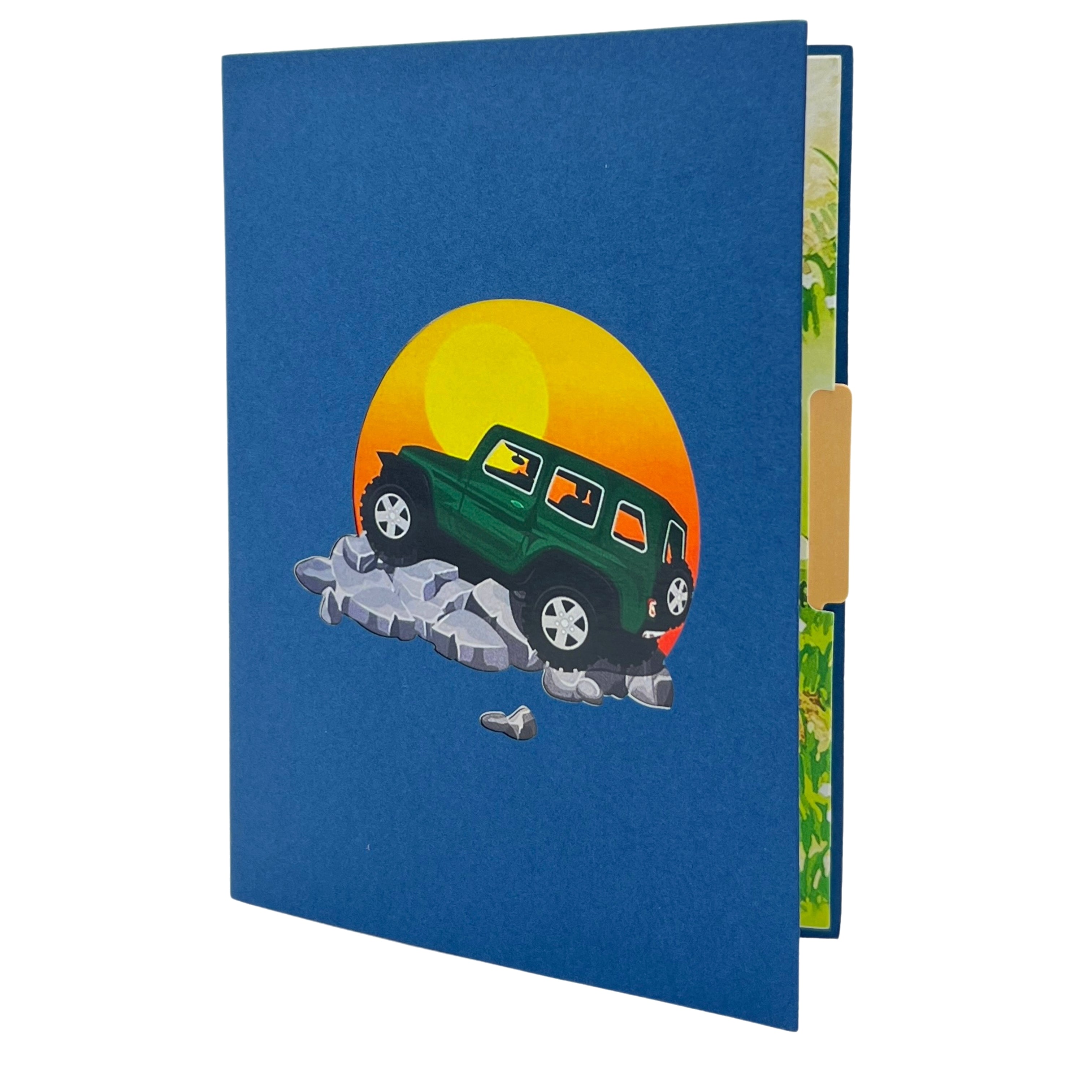 Pop Up Greeting Card Off road Adventure Overland SUV Jeep Lover Nature Card Road Trip Birthday Thank you Gift for Father Husband Boy Friend