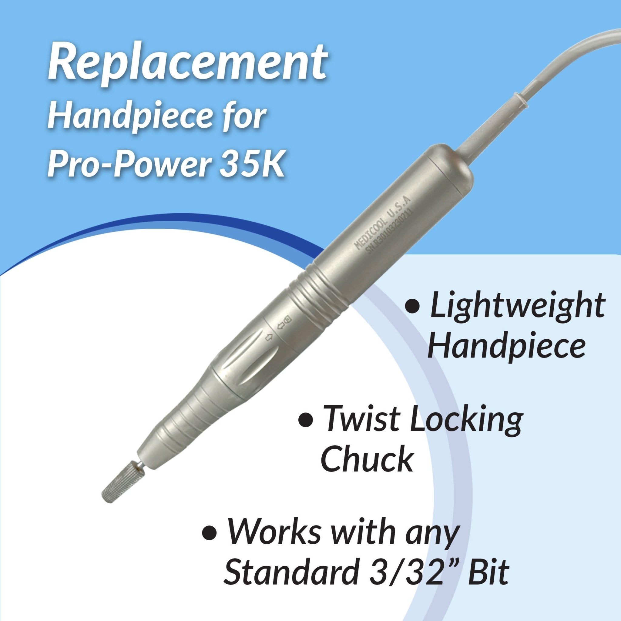 Medicool - Pro Power 35K Portable Rechargeable Filing Machine Parts