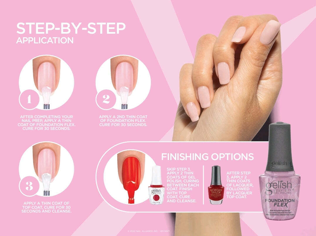 Gelish - Foundation Flex 15ml (Clear, Pink, Nude, Beige)