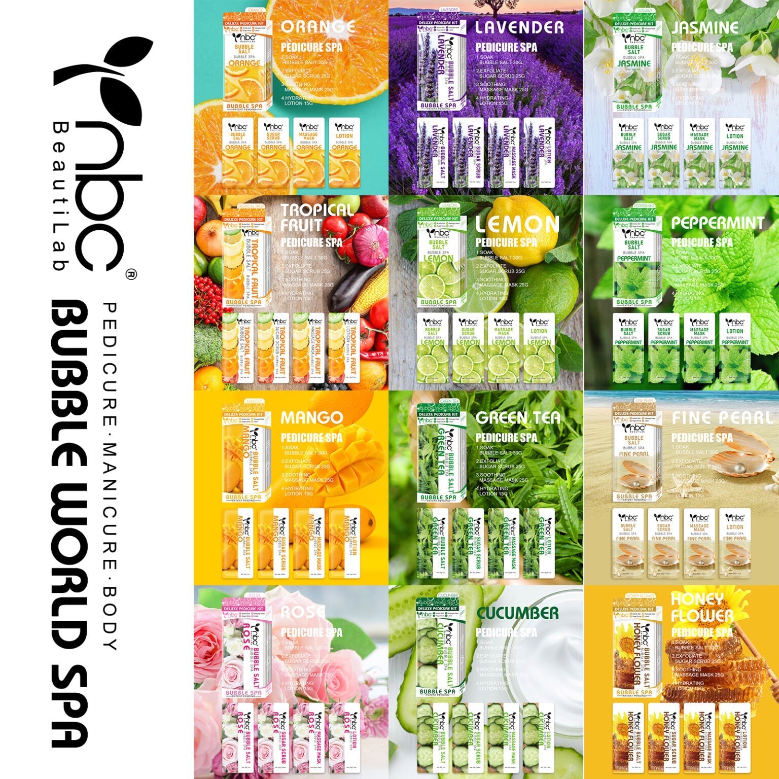 NBC - Pedicure Deluxe 4in1 (Case 50 Boxes) - Many Scents