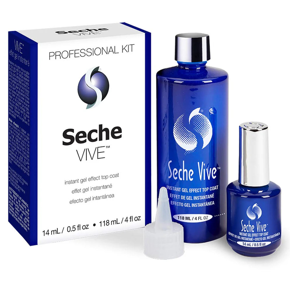 Seche - Vive Gel Effect Top Coat Refill 4oz + 0.5oz Set